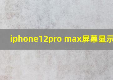 iphone12pro max屏幕显示时间